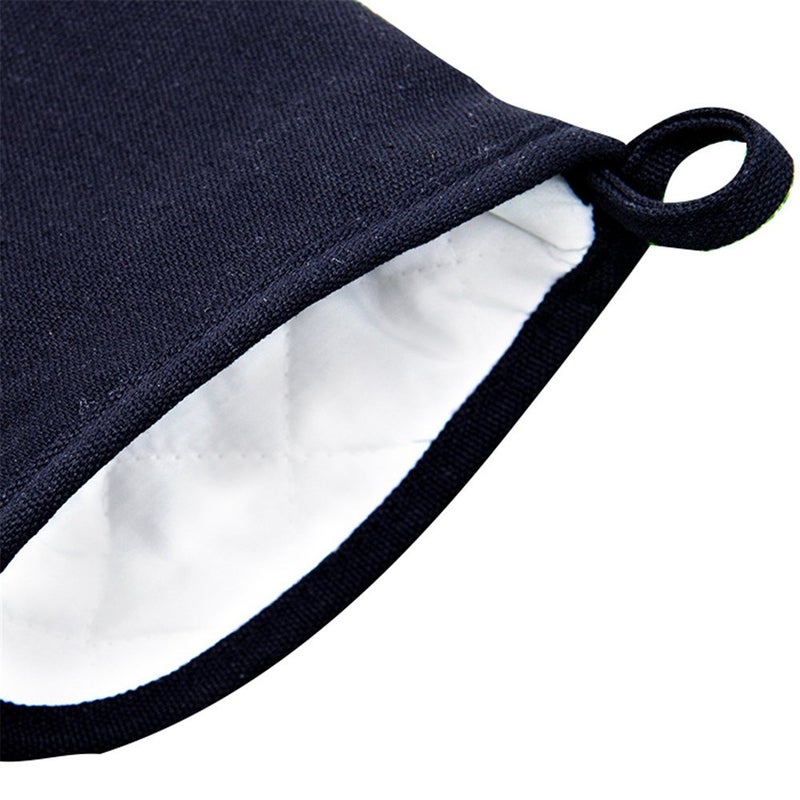 DoMii Extra Long Silicone Oven Mitts Heavy Duty Commercial Grade Oven Mitts Heat Resistant BBQ Gloves with Quilted Cotton Lining 2 Pack - Image 5